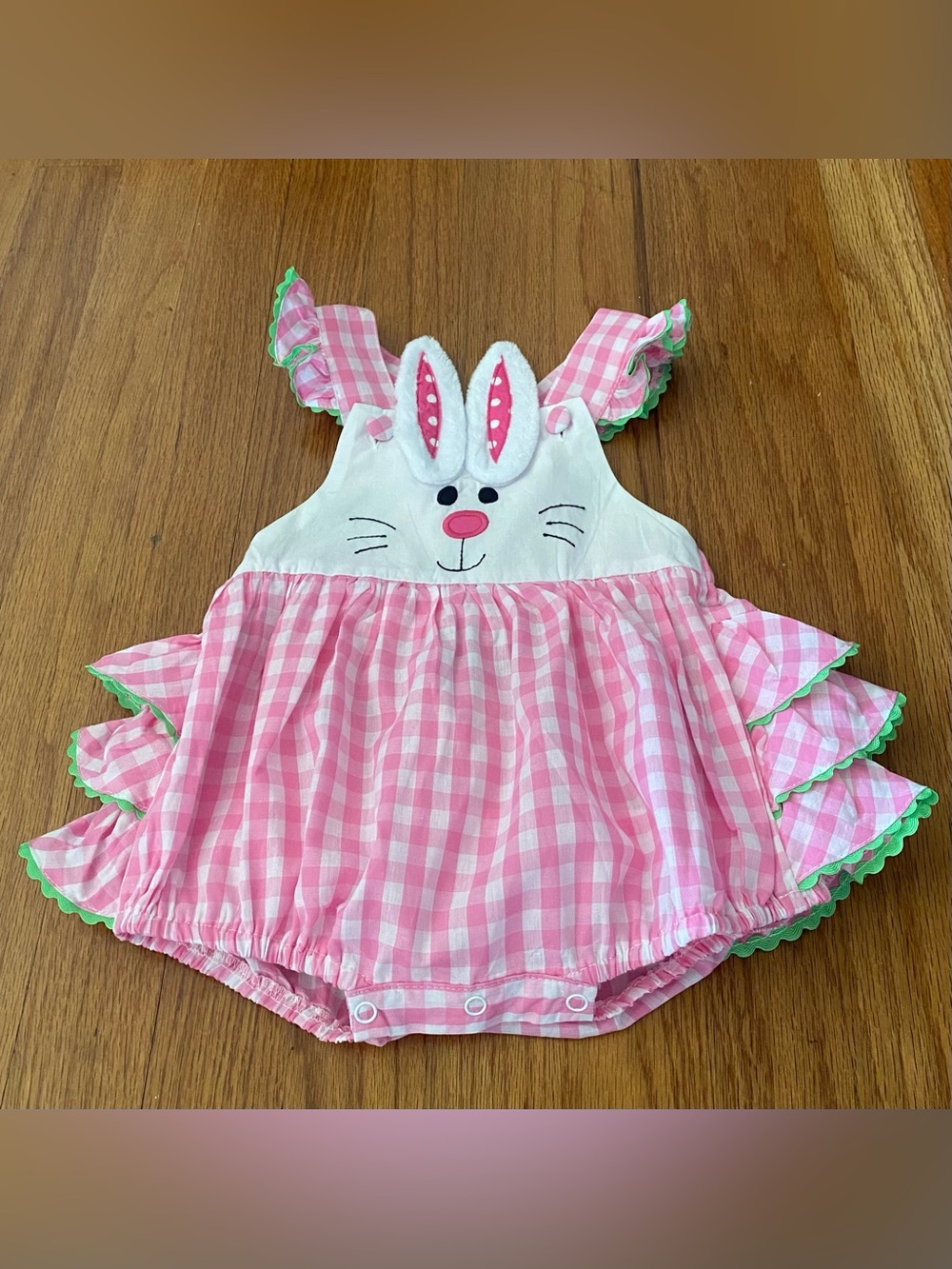 Lil Cactus Gingham Bunny One-Piece Romper for Kids